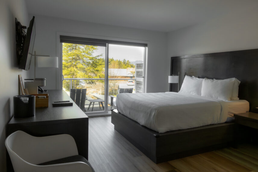 Tranquil forest views outside deluxe room window